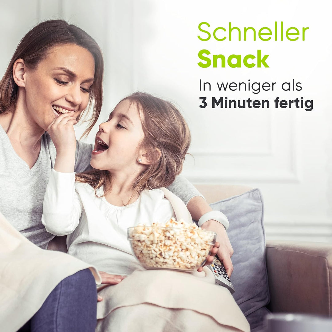 Liebfeld Popcornmaschine - Heissluft Popcorn Maker ohne Fett & Öl - Retro Küchen Gadget für Pop Mais