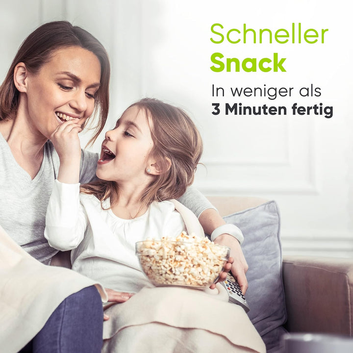 Liebfeld Popcornmaschine - Heissluft Popcorn Maker ohne Fett & Öl - Retro Küchen Gadget für Pop Mais