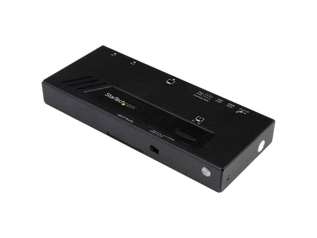 StarTech.com 2 Port HDMI automatischer Video Switch, 4K 2x1 HDMI Switch mit Fast Switching, Auto Sen