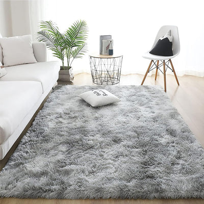 Ergocar Home Wohnzimmer Teppich, Soft Shaggy Moderner Area Rug, Nicht -Slip Schlafzimmer Teppiche, W