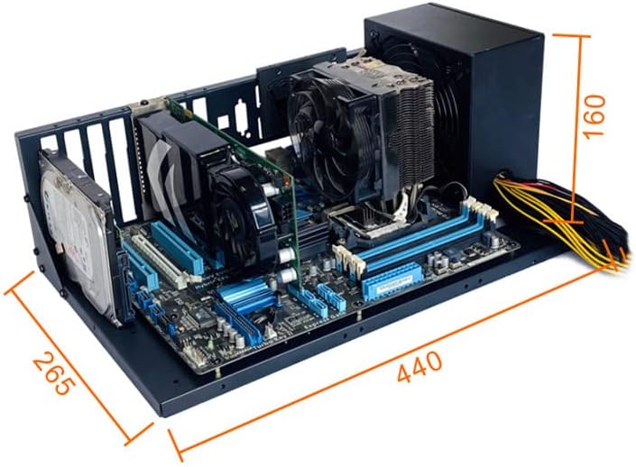 DIY Pc-Prüfstand, ATX offenes Chassis-Gestell für ATX/M-ATX/ITX-Motherboards, breit ausgelegte Wärme