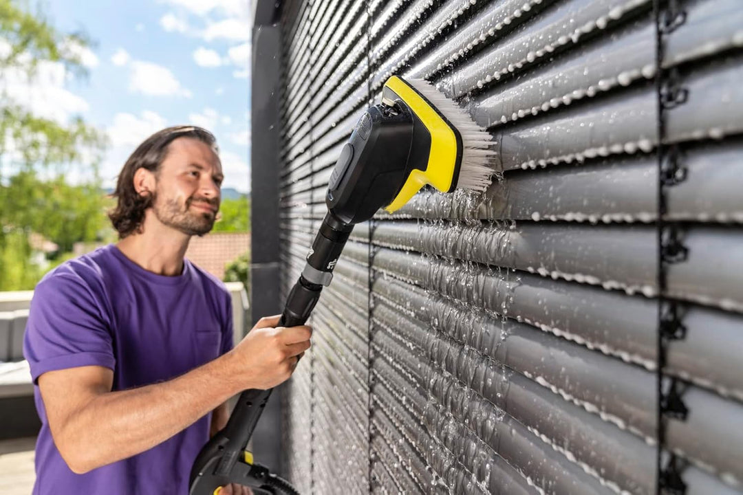 Kärcher WB 7 Plus 3-in-1 Waschbürste, 3 Funktionen: Schaumdüse, Hochdruck-Flachstrahldüse, weiche Bü