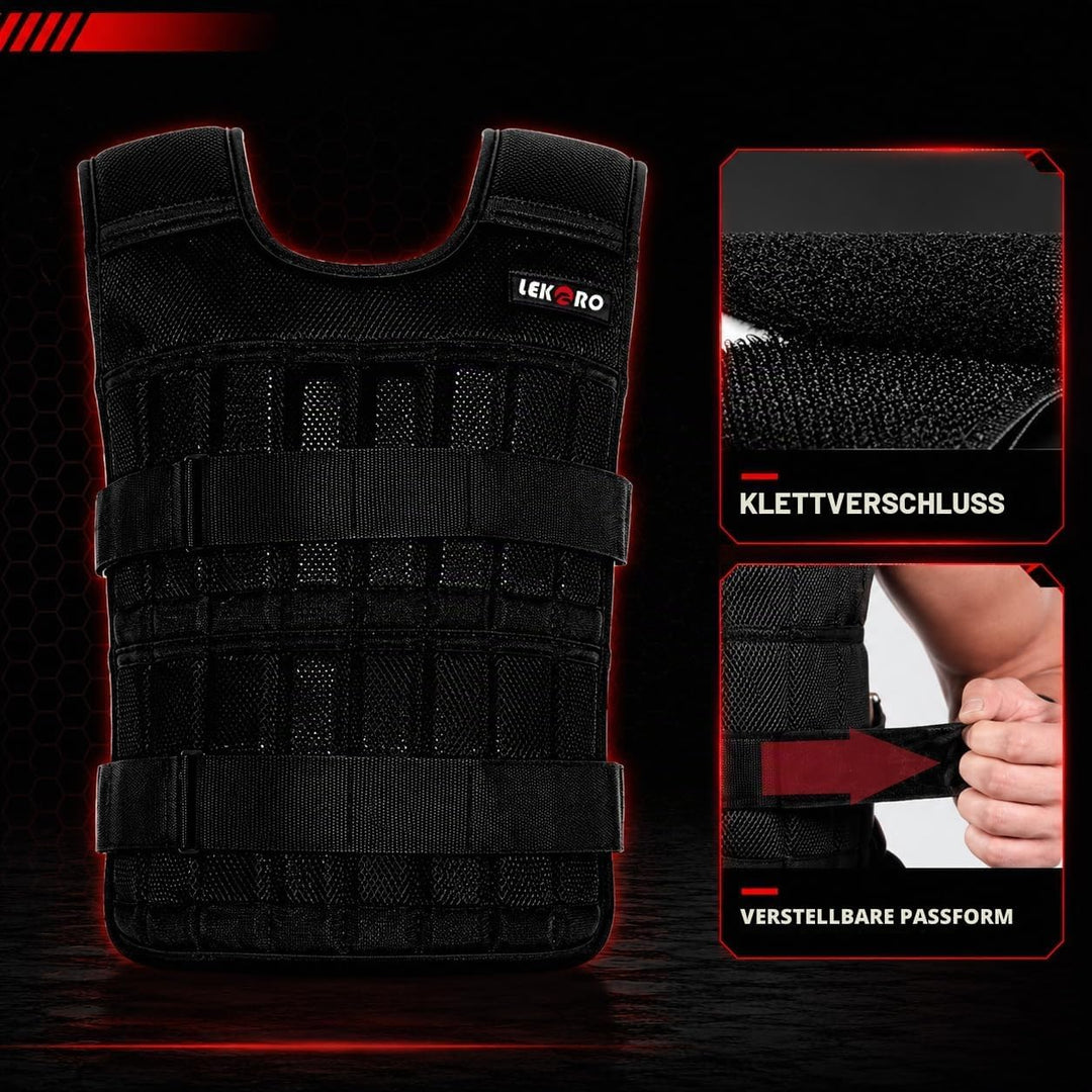 Verstellbare Gewichtsweste, 20 kg, Workout, Gewichtsweste, Training, Fitness, Gewichtsjacke für Männ