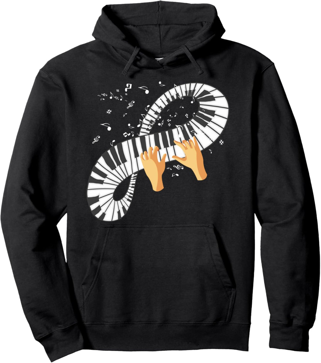 Piano Keyboard Klassische Musik Klaviatur Pianist Klavier Pullover Hoodie