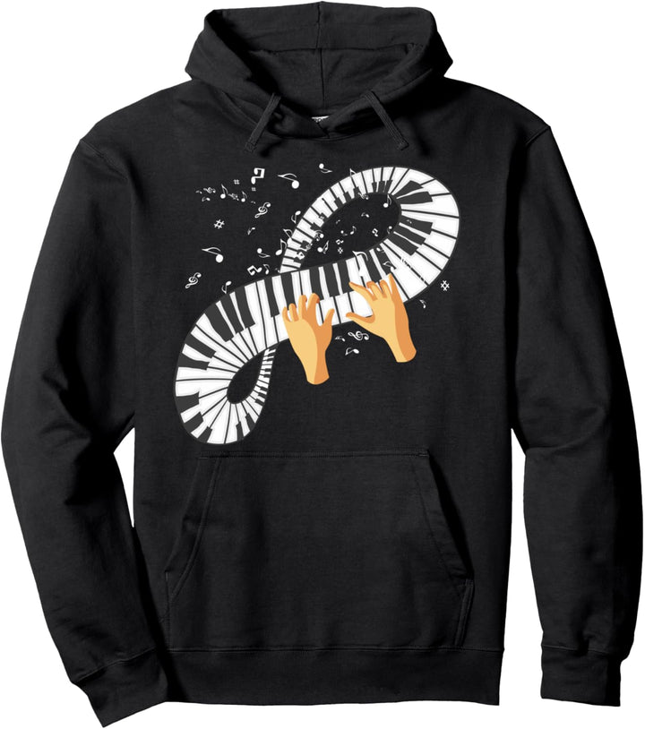 Piano Keyboard Klassische Musik Klaviatur Pianist Klavier Pullover Hoodie