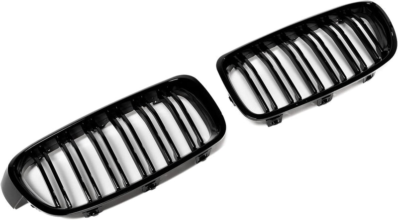 Passend für 3er F30 F31 Schwarz Glanz Kühler- Sport- Front- Doppel- Rippen- Grill Links Rechts 2011-