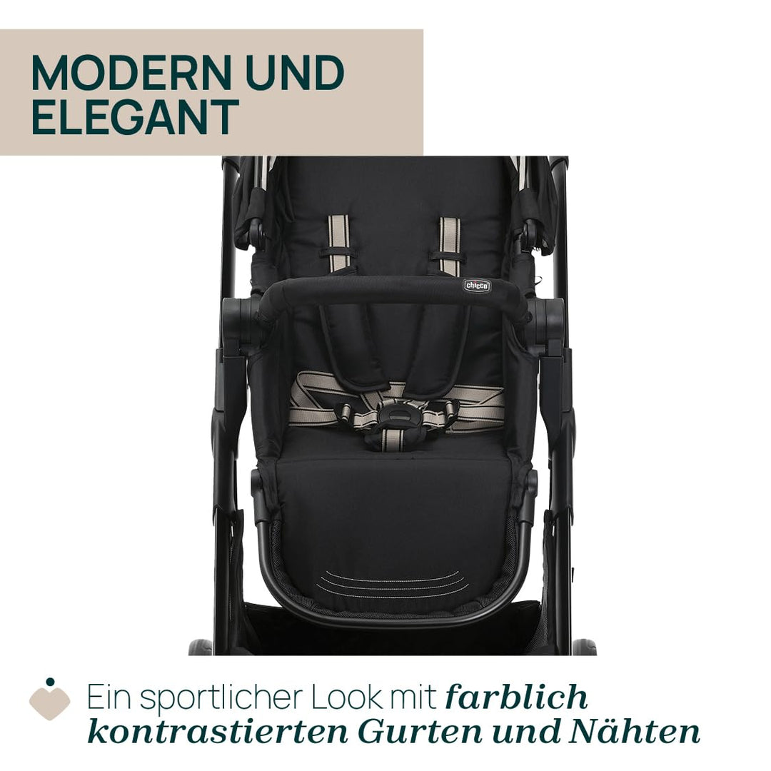 Chicco Kinderwagen Seety, Leicht und kompakt, von 0 Monaten bis 4 Jahren, bis 22 kg, faltbar, verste