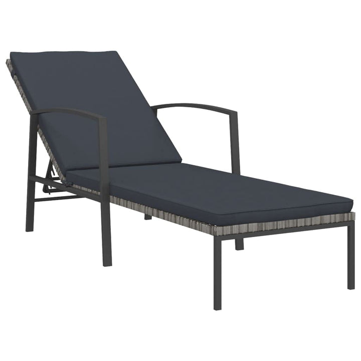 vidaXL Sonnenliege mit Auflage Gartenliege Relaxliege Liegestuhl Strandliege Gartenmöbel Liege Sauna