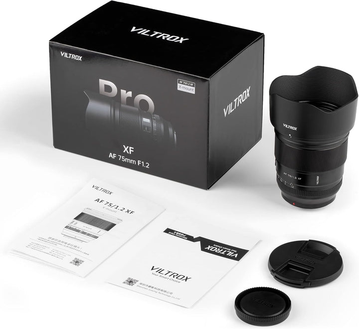 VILTROX 75mm f/1.2 F1.2 XF Autofokus Objektiv Fuji X Mount PRO Level APS-C Objektiv Kompatibel mit F