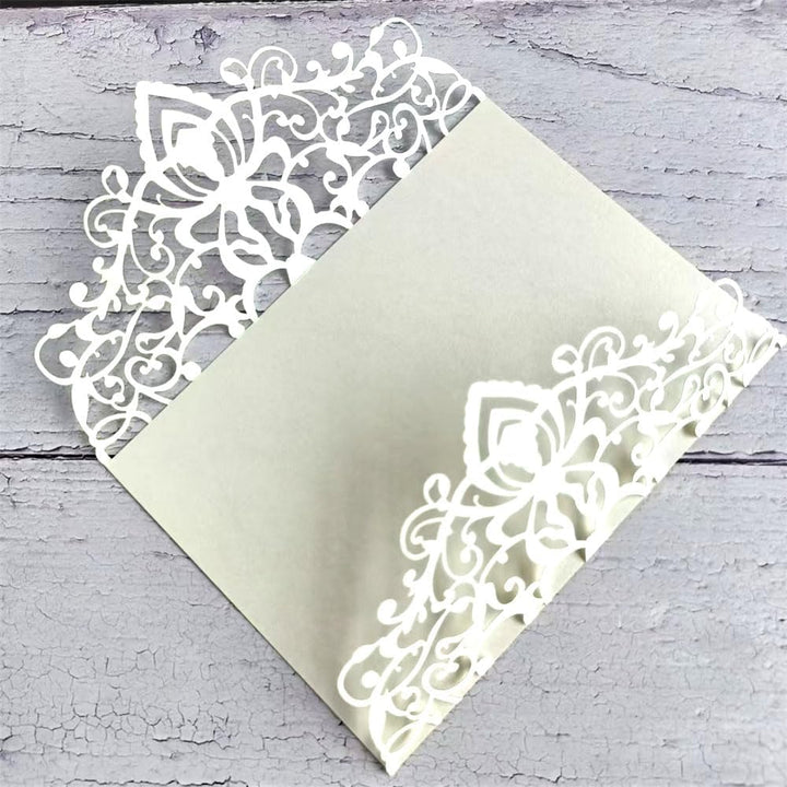 MillaSaw Hochzeitseinladungen im Vintage-Stil (Perlelfenbein), Perlelfenbein