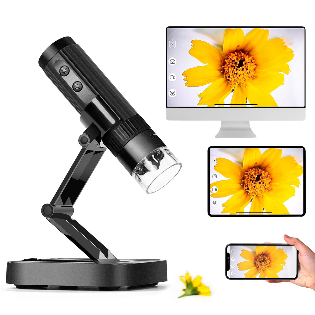 Matatastudio M2C Wireless Digitalmikroskop 50X-1000X Vergrösserung WiFi-Handheld-Mikroskop 1080P HD