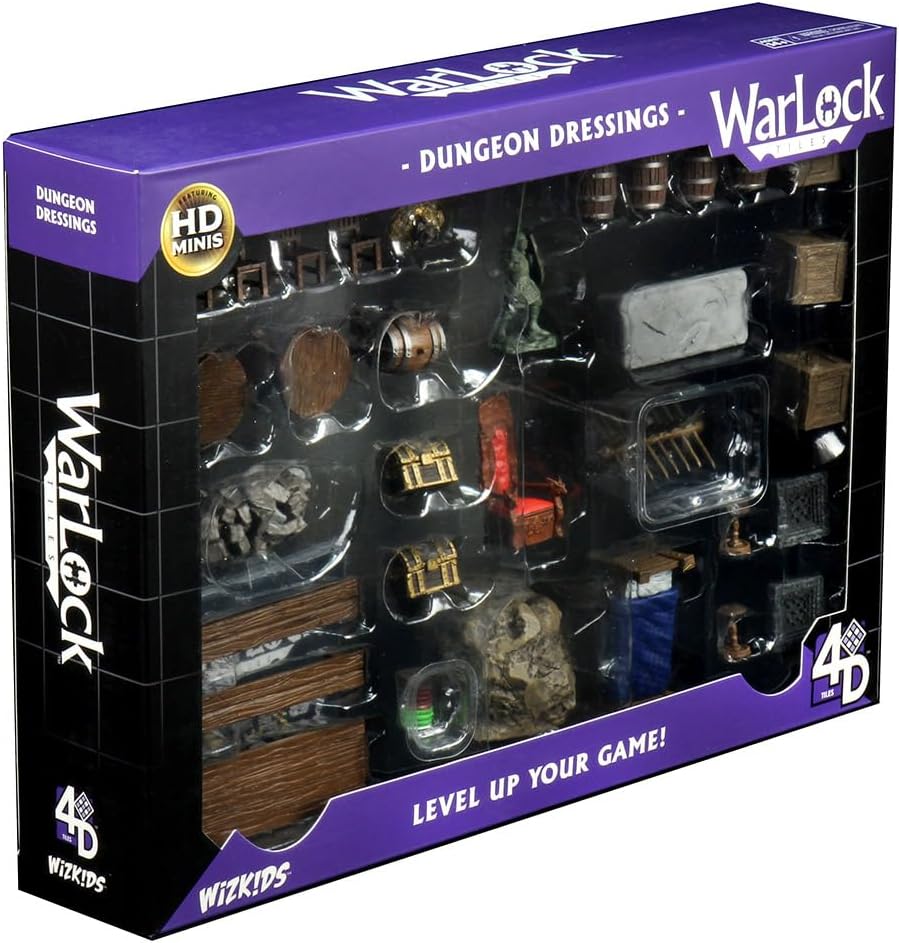 WizKids WZK16505 Warlock Dungeon Tiles: Dungeon Dressings WarLock Tiles: Dungeon Dressings, WarLock