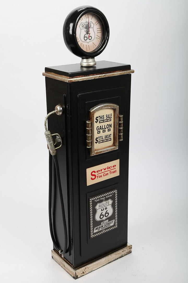 point home Design-Schrank Zapfsäule mit Uhr, Retro, schwarz, 102cm