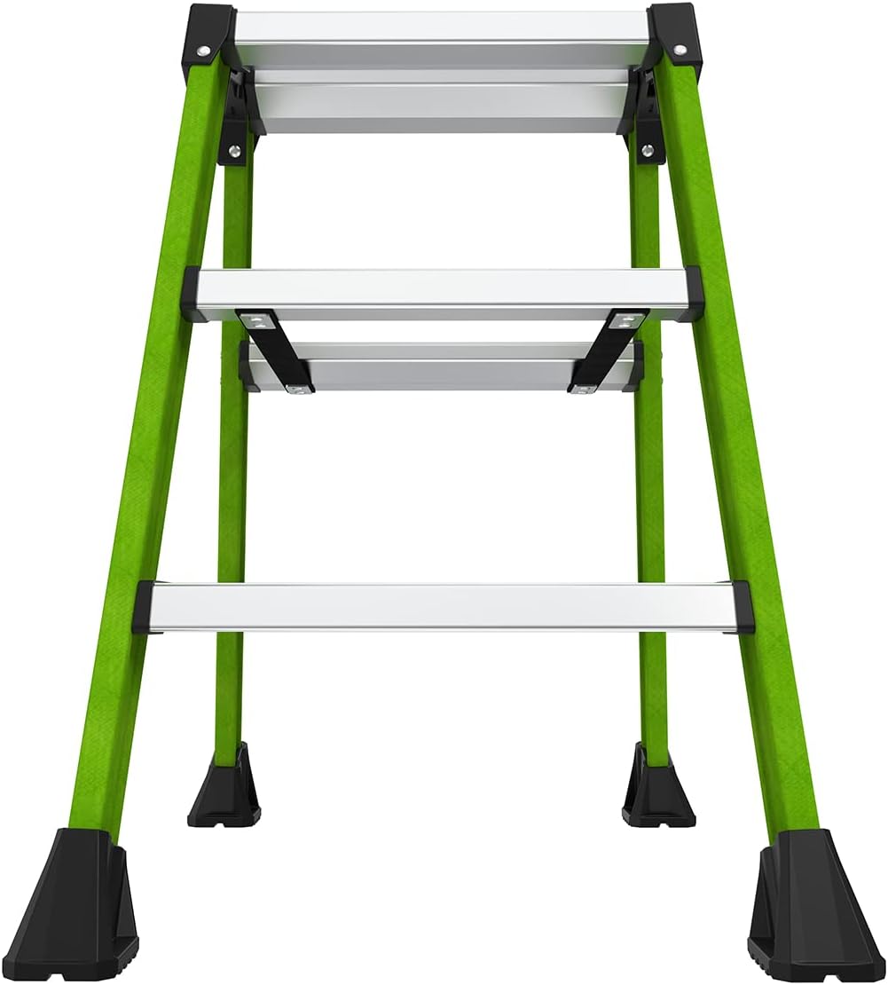 Little Giant Ladders, Sure Step, 3-stufig, doppelseitiger Tritthocker, Fiberglas, (11953), Typ 1AA,