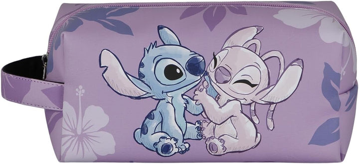 Lilo und Stitch Stitch & Angel-Brick Plus Reise-Kosmetiktasche, Rosa, 25 x 12 cm