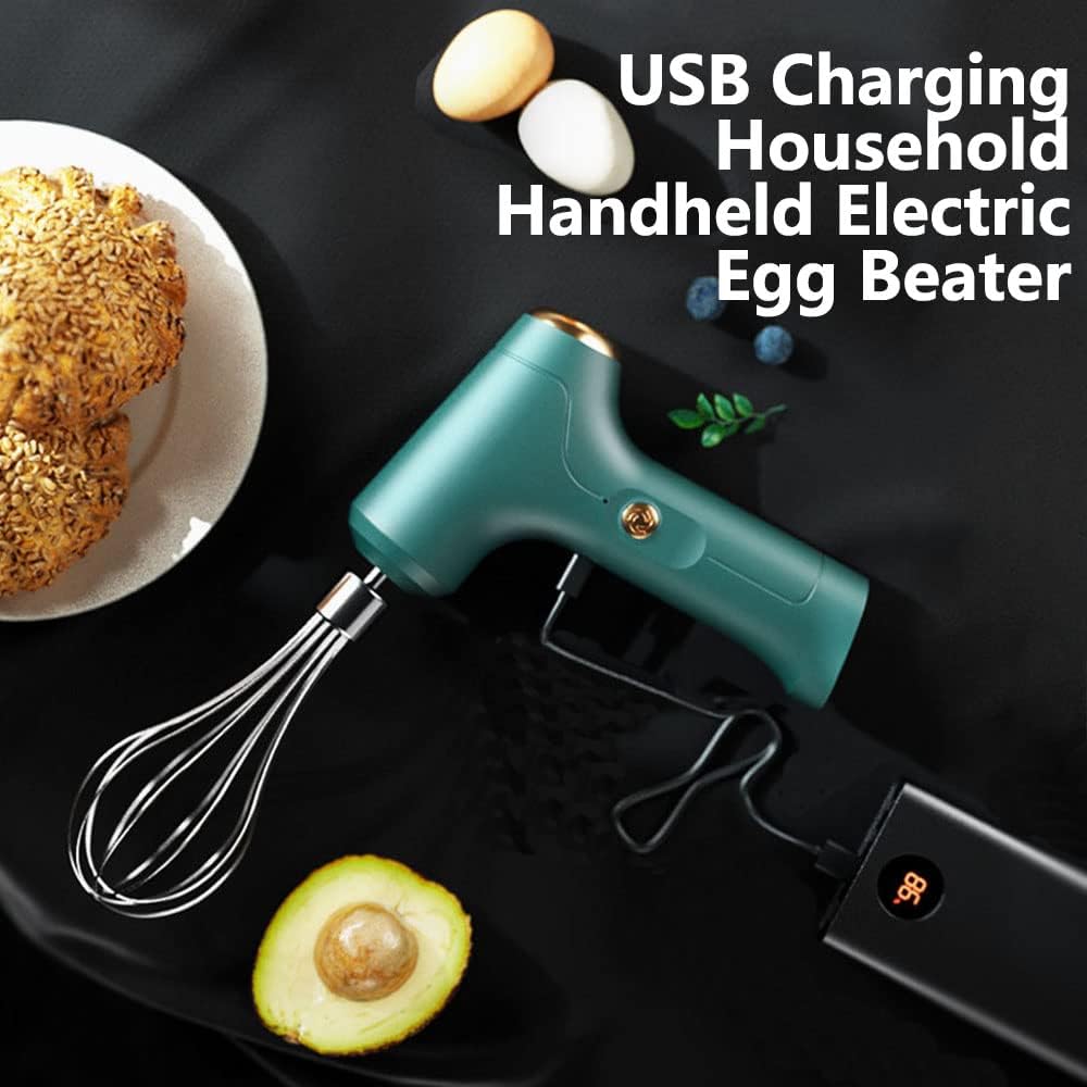 Elektrischer Schneebesen, Tragbarer Handmixer USB Wiederaufladbare Handheld -Eierschläger für Schlag