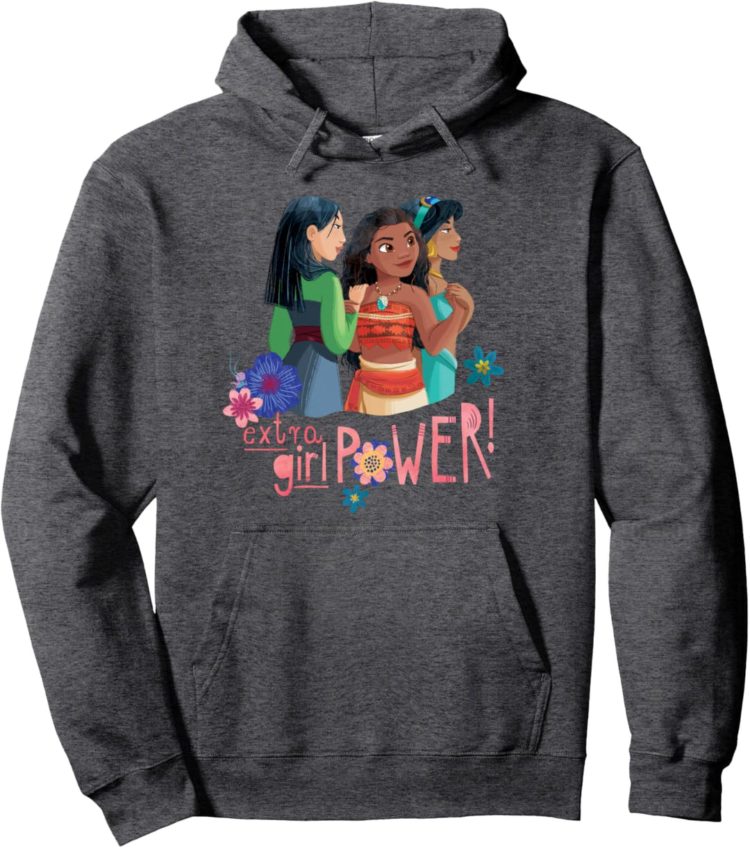 Disney Princess Mulan, Vaiana, Jasmine Extra Girl Power! Pullover Hoodie