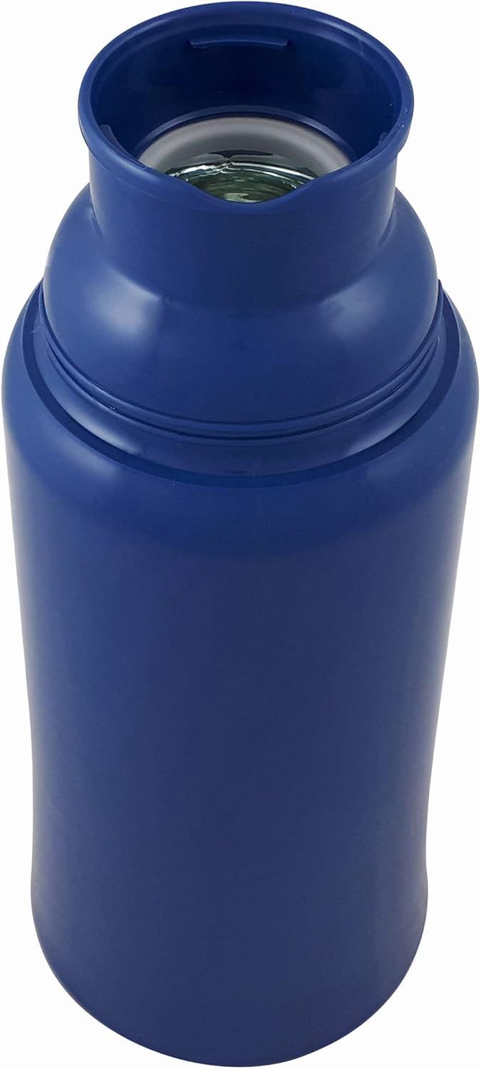 Helios Elegance Thermoskanne Taubenblau 1,0 l – 6h Heiss - Hält Getränke heiss & kalt - Robustes Des