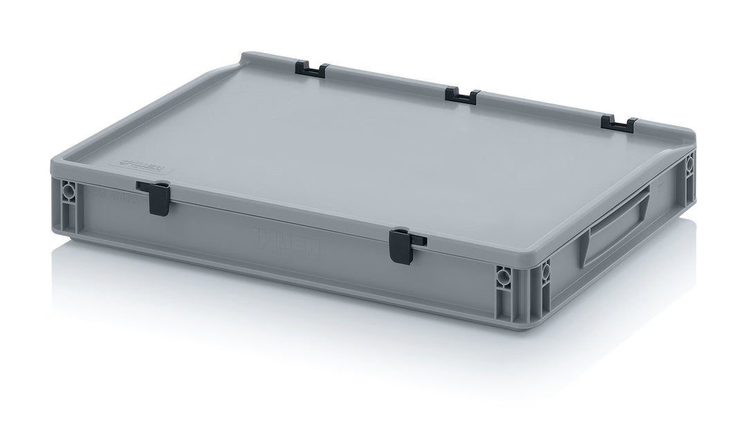 Eurobehälter 60 x 40 x 9 cm mit Scharnierdeckel inkl. gratis Zollstock