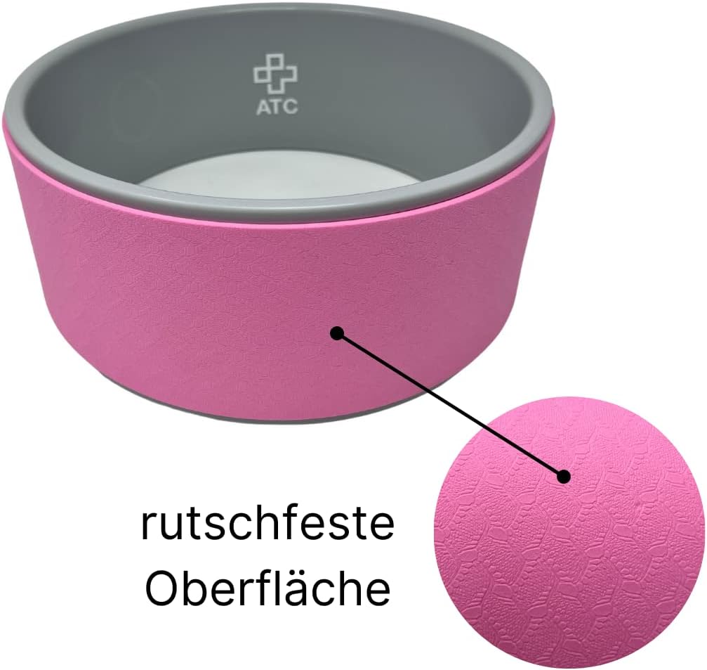 Yoga Rad Hilfsmittel für Asanas, Pilates- und Yogaübungen - Rückenrolle, Backbend, Pilates Rad, pink