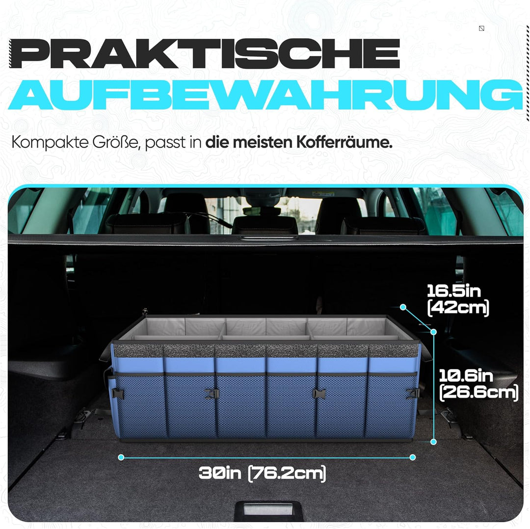 FORTEM Kofferraum-Organizer mit Kühler, zusammenklappbarem Mehrfachfach, faltbarer SUV-Aufbewahrung