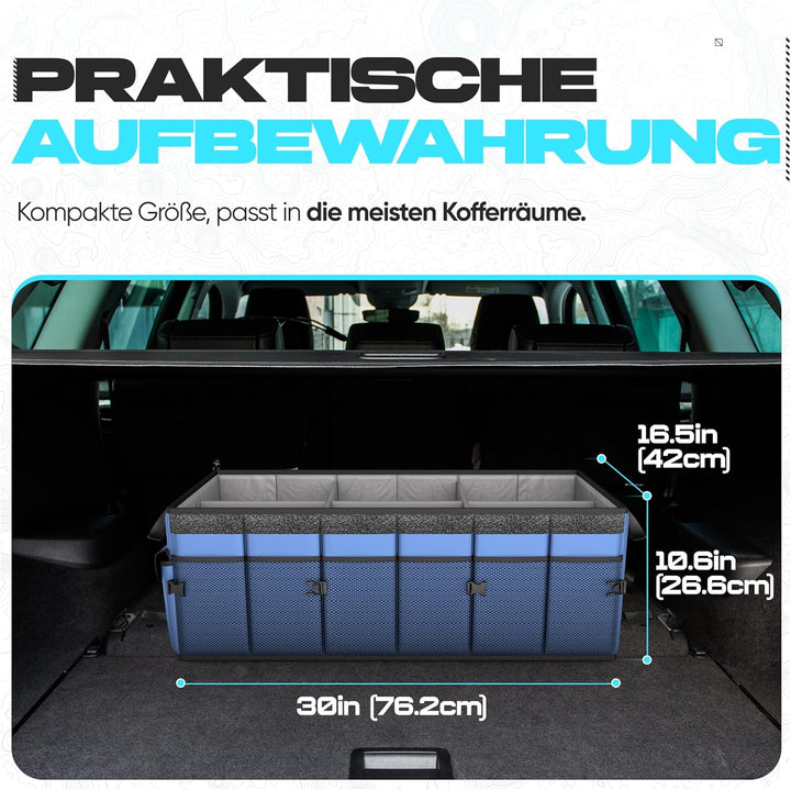 FORTEM Kofferraum-Organizer mit Kühler, zusammenklappbarem Mehrfachfach, faltbarer SUV-Aufbewahrung