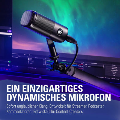 Elgato Wave DX – Dynamisches XLR-Mikro, nierenförmige Richtcharakteristik, unterdrückt Hintergrundge