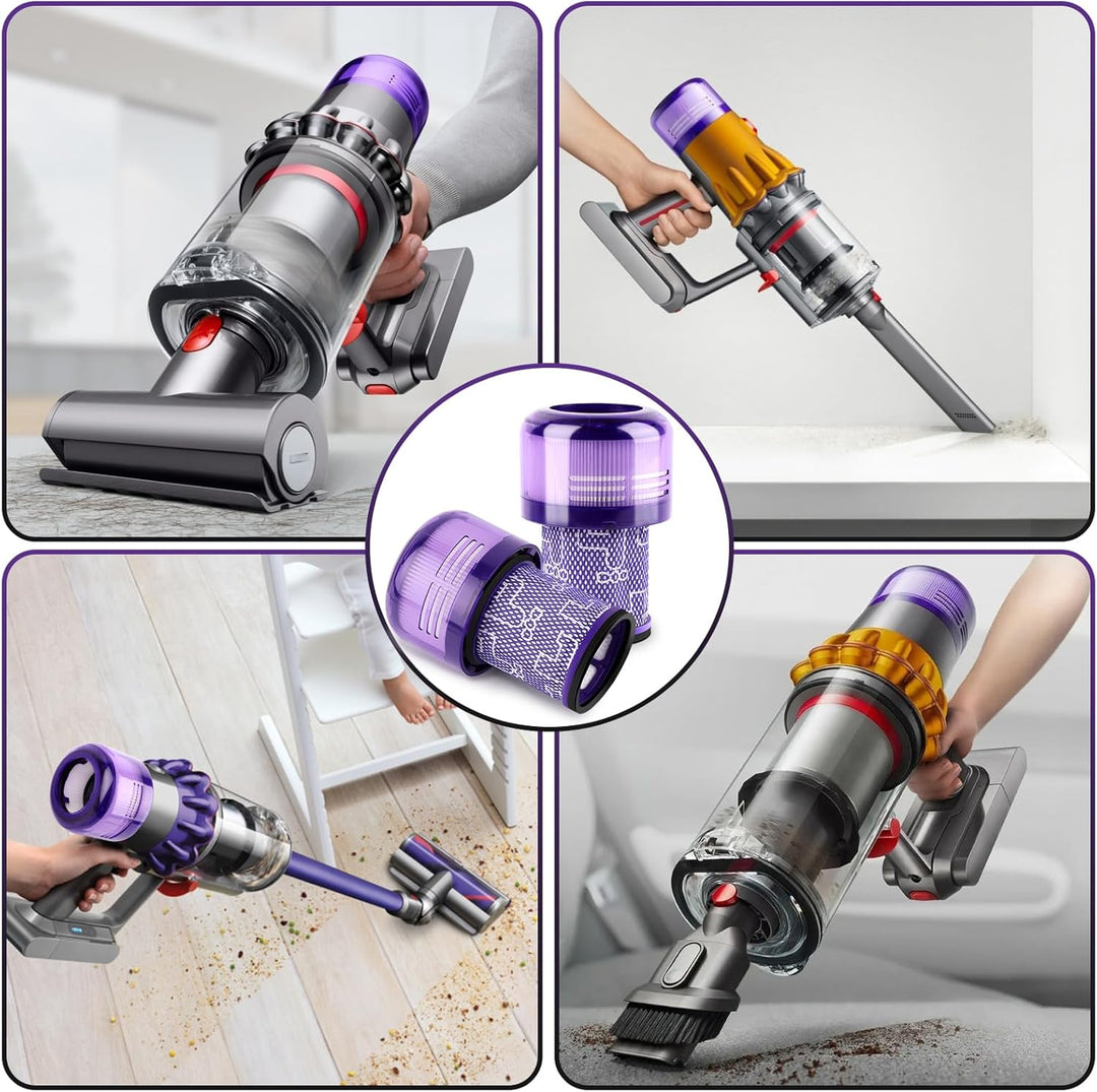 2 Stück HEPA Filter für Dyson V12 Detect Slim Staubsauger - Ersetzen Sie 971517-01