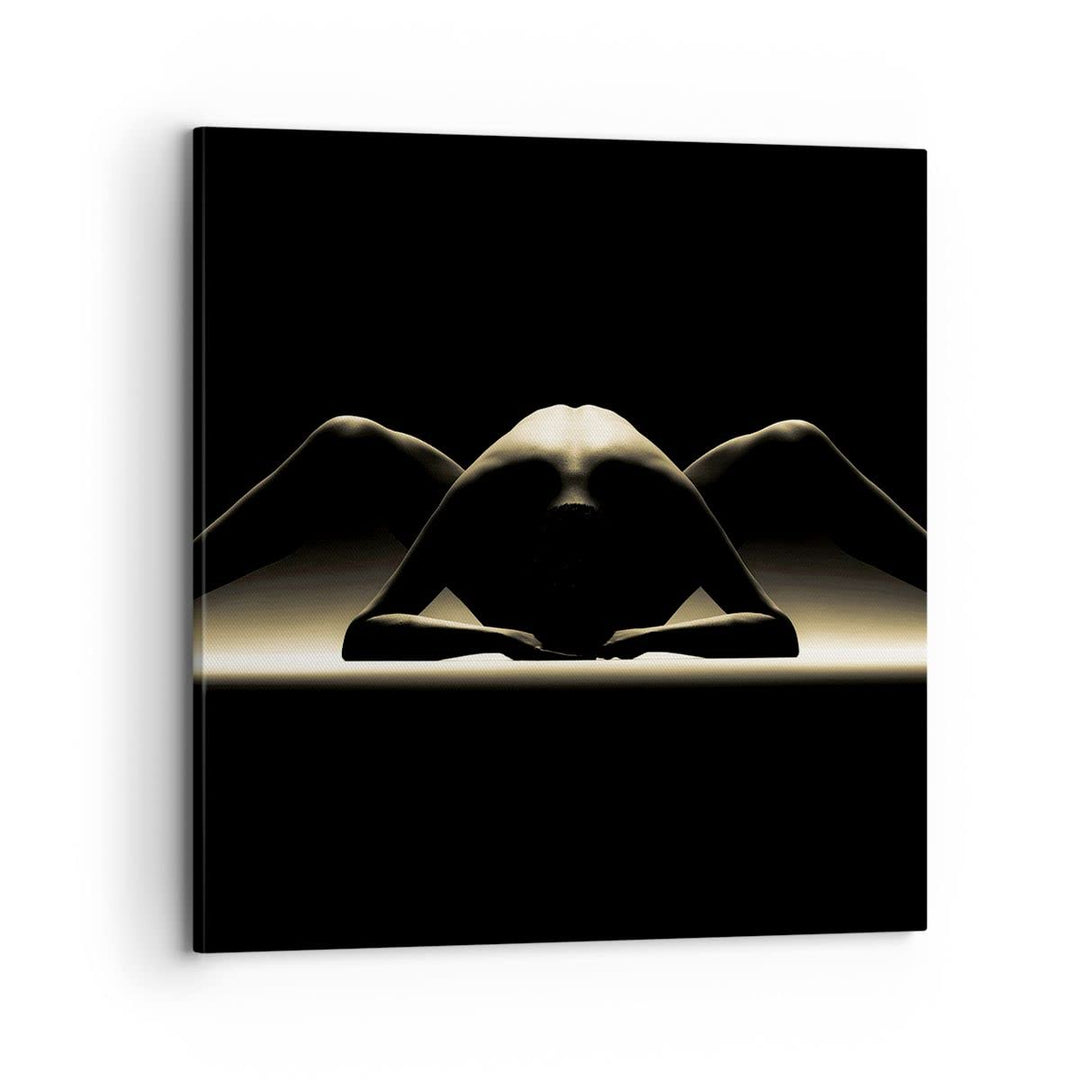 Bilder auf Leinwand 70x70cm Leinwandbild Nackter Körper Modell künstlerische Pose Gross Wanddeko Bil