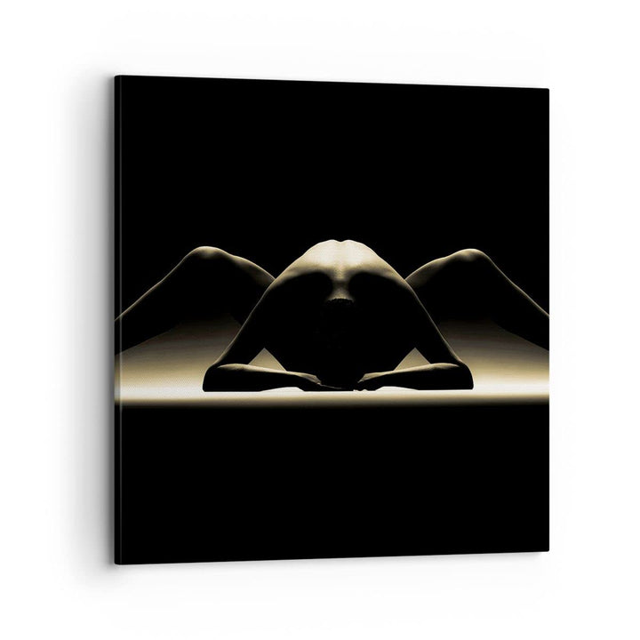 Bilder auf Leinwand 70x70cm Leinwandbild Nackter Körper Modell künstlerische Pose Gross Wanddeko Bil