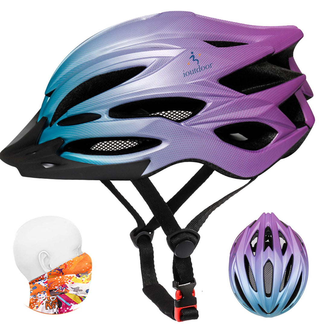 ioutdoor Premium Fahrradhelm, CE CPSC Zertifikat, Radhelm mit Abnehmbarer Sonnenblende und Insektenn