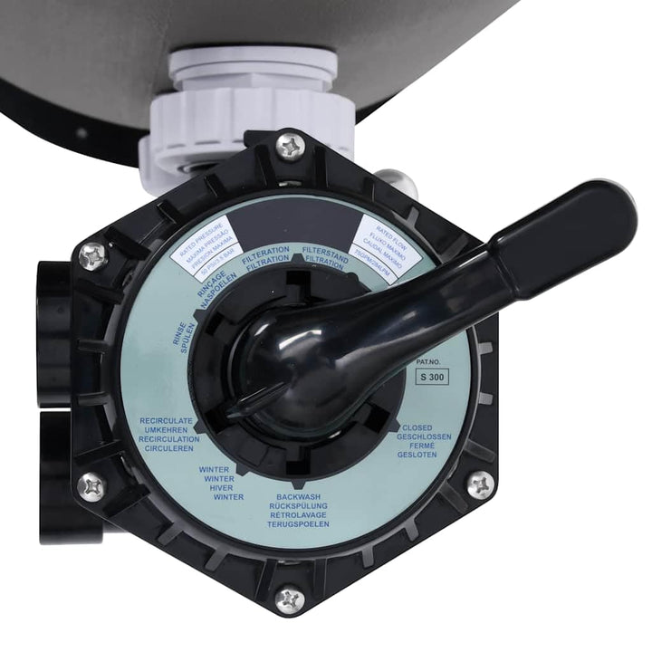 vidaXL Pool Sandfilter mit seitlich montiertem 6-Wege-Ventil Sandfilteranlage Filterkessel Filterpum