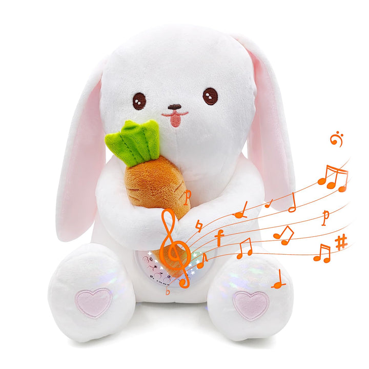 Baby Einschlafhilfe Musik,Babys Nachtlicht Projektor mit Weisses Rauschen, Weinen Erkennungs Sensor,