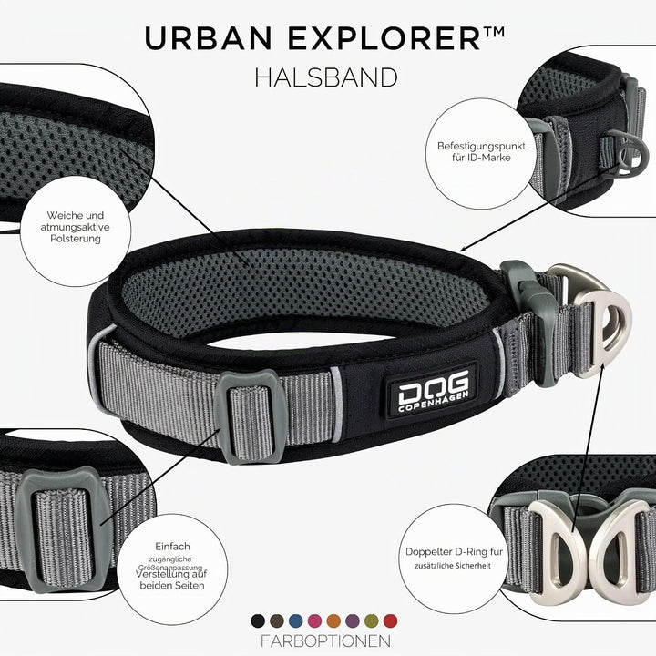 DOG Copenhagen Hundehalsband V2 Urban Explorer Collar Black Grösse XS XS Black | Schwarz (Version 20