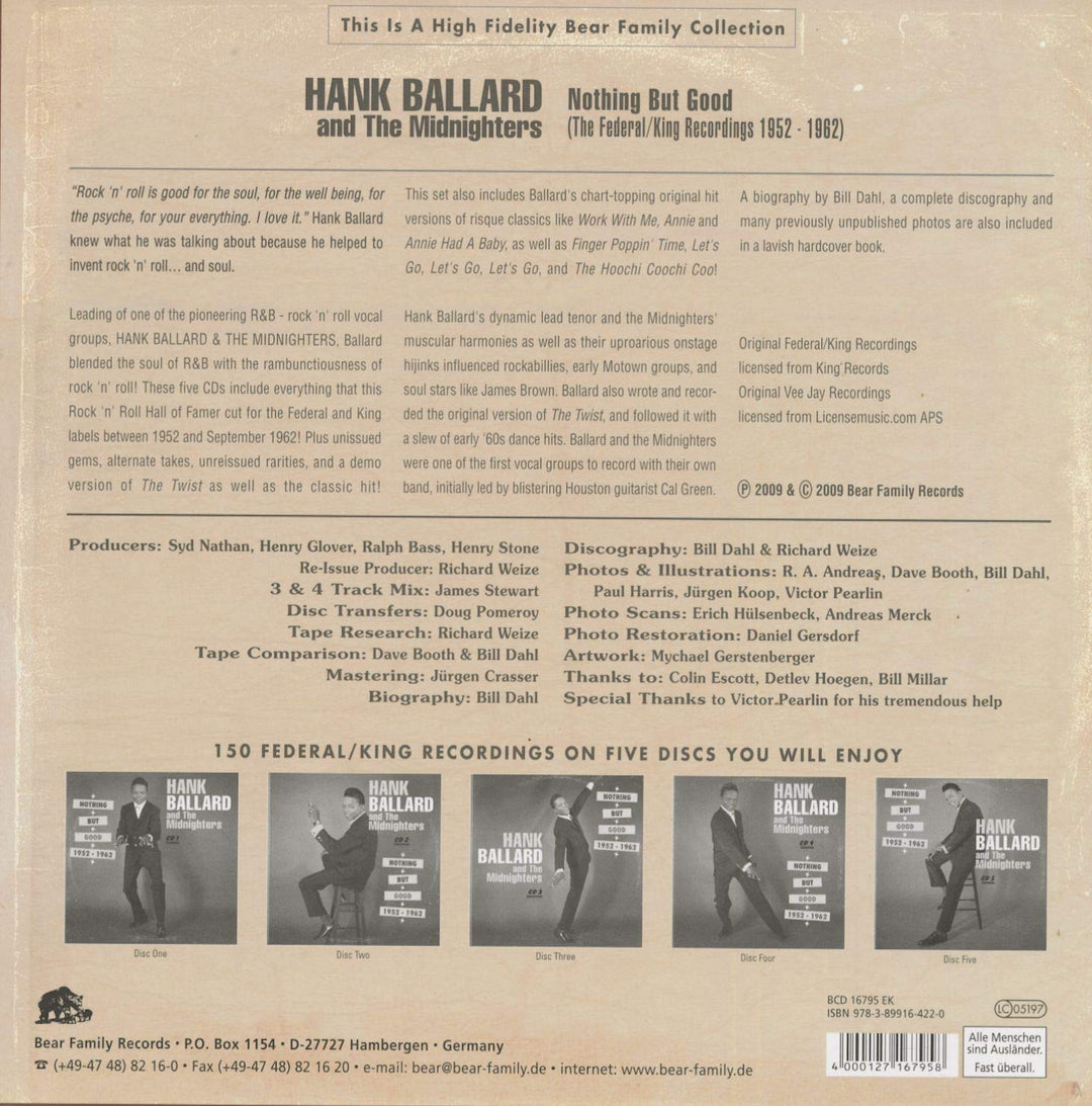 Nothing But Good (1952-1962), Audio-CD