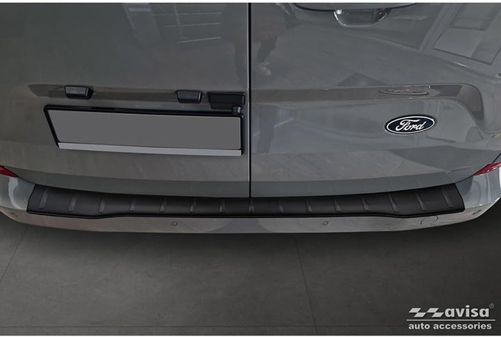 Avisa Matt-Schwarz Edelstahl Heckstossstangenschutz kompatibel mit Ford Transit Custom & Tourneo Cus