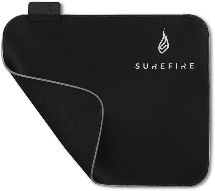 SureFire Silent Flight RGB-320 Gaming Mauspad, 320 mm x 260 mm x 3 mm, RGB Mauspad Gaming, wasserabw