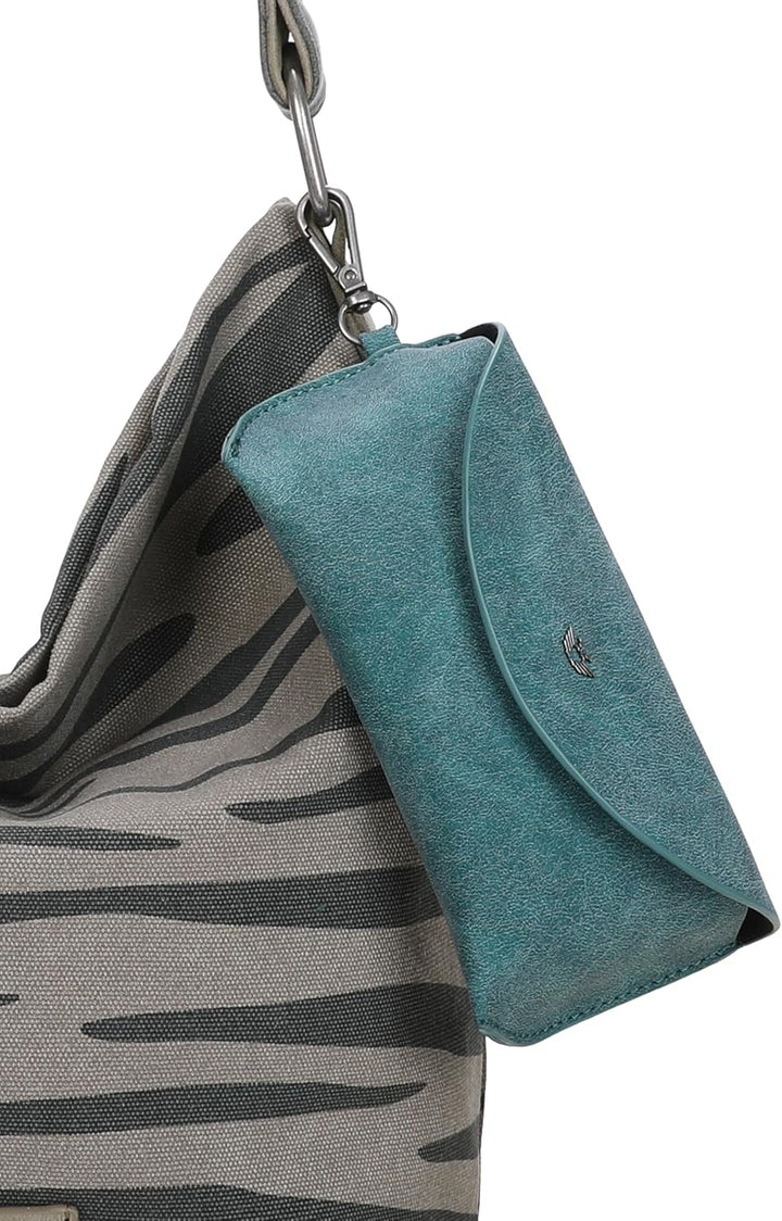 Fritzi aus Preussen Damen Izzy07 Canvas Hobo-Tasche Zebra Wild, Zebra Wild