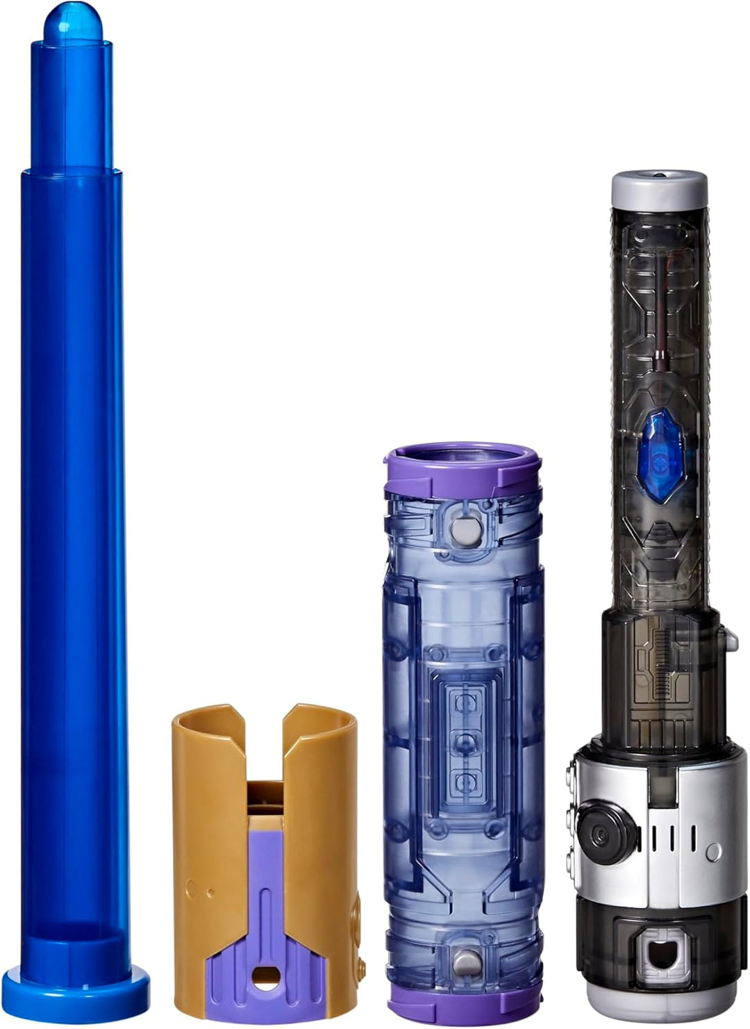 Star Wars Lightsaber Forge Kyber Core Jedi Master mit blauen Lichteffekten im transparenten Kern, Sp