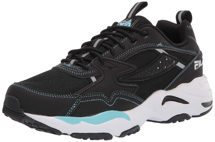 FILA Herren Trail Tracer Sneaker 42 EU Schwarz Weiss Metallic Silber, 42 EU Schwarz Weiss Metallic S