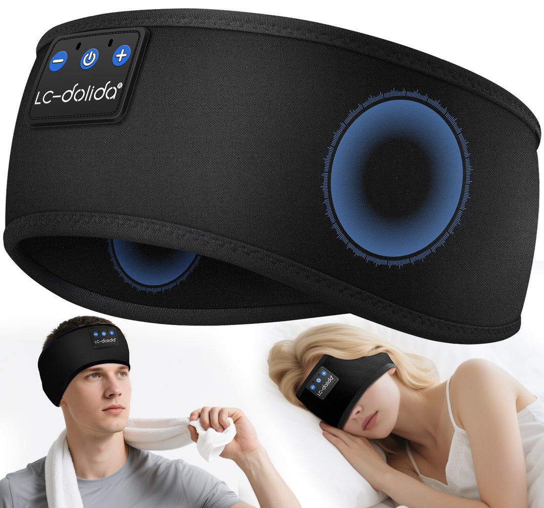 LC-dolida Schlafkopfhörer Bluetooth Stirnband Kopfhörer, Schlafkopfhörer Seitenschläfer Schlaf zum K