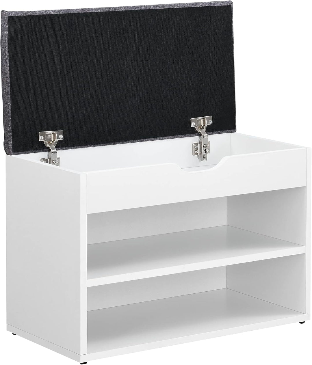 [en.casa] Schuhbank Gentofte 60x30x46cm Schuhschrank mit 3 Ablagefächern Schuhablage für 4 Paar Schu