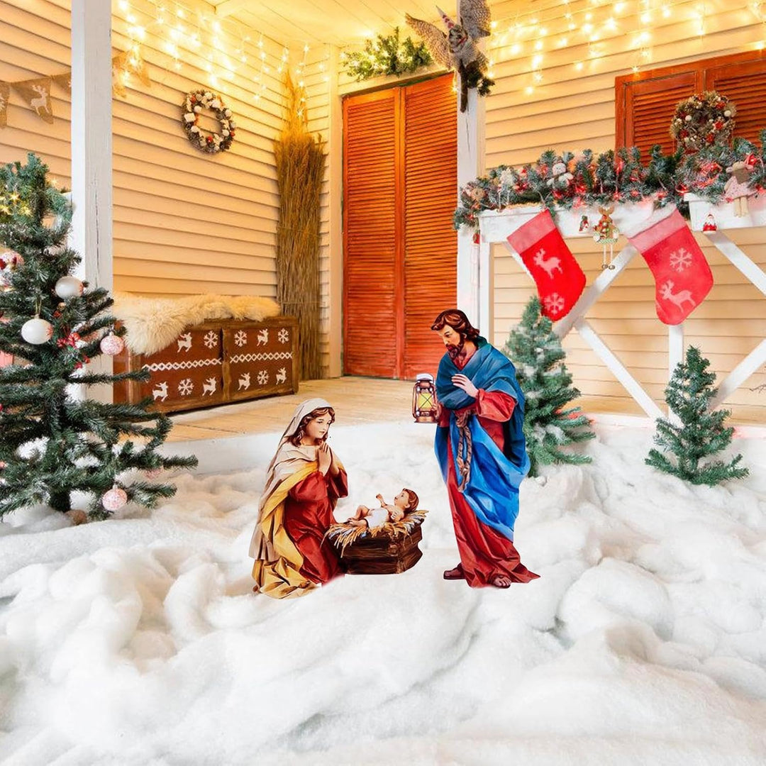 Weihnachtsdekorationen Outdoor Krippe Outdoor Dekoration Acryl Jesus Krippe Weihnachten Hof Display