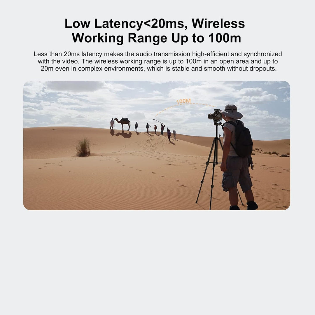 COMICA CVM-VM30 2,4 G Super-Nieren-Kondensator-Funkmikrofon für Kamera, Smartphone und PC mit 75/150