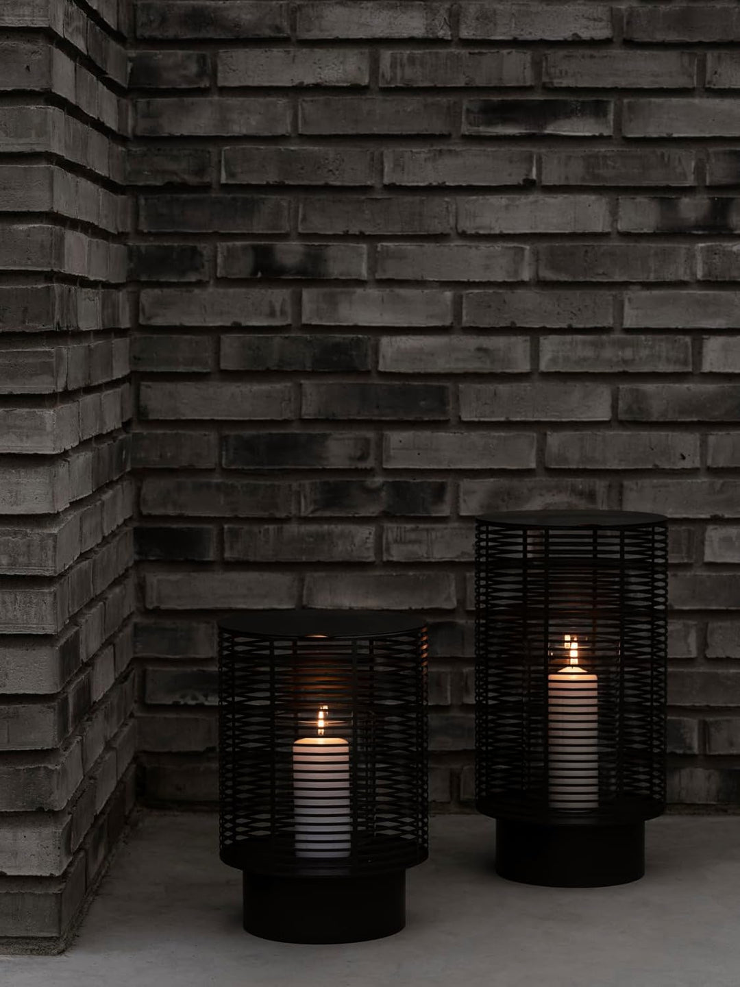 blomus Outdoor Laterne -Olea- | Windlicht aus Edelstahl mit Glaszylinder | Farbe Silber | Grösse L Ø