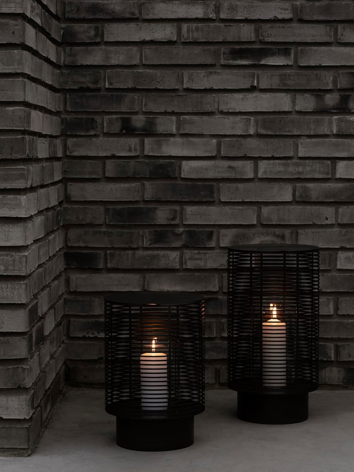 blomus Outdoor Laterne -Olea- | Windlicht aus Edelstahl mit Glaszylinder | Farbe Silber | Grösse L Ø