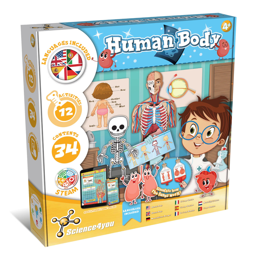 Science4you Menschlichen Körpers Kit – Entdecken Sie die Details des Menschlichen Körpers, Finden Si