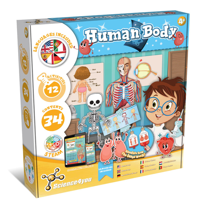 Science4you Menschlichen Körpers Kit – Entdecken Sie die Details des Menschlichen Körpers, Finden Si