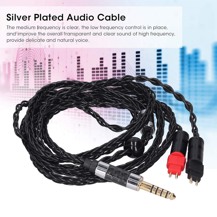 ASHATA Ersatzkabel für Sennheiser, 8-adriges Symmetrisches OCC-Doppelkabel-OCC-Audiokabel für Sennhe