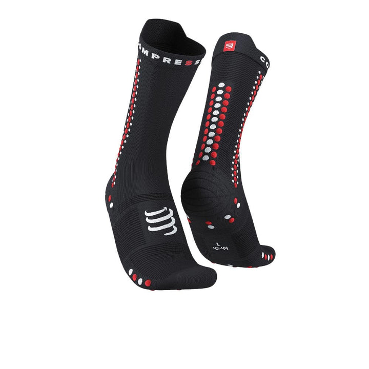COMPRESSPORT Unisex Socken, schwarz/red
